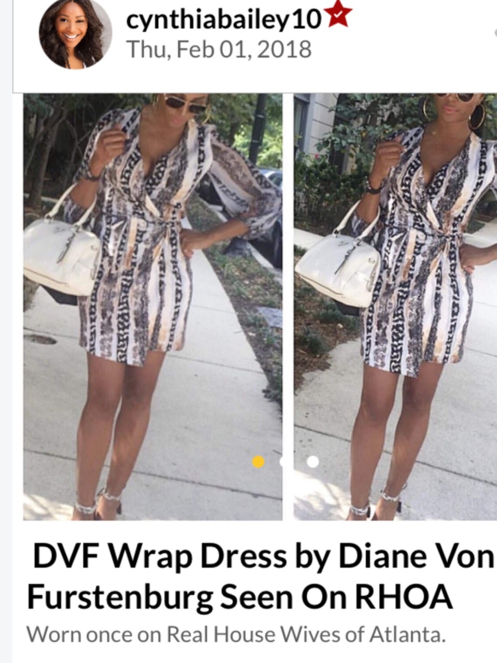 Diane von Furstenberg DVF Silk Snake Print Wrap Dress Size 10~ Exellent - Picture 4 of 6